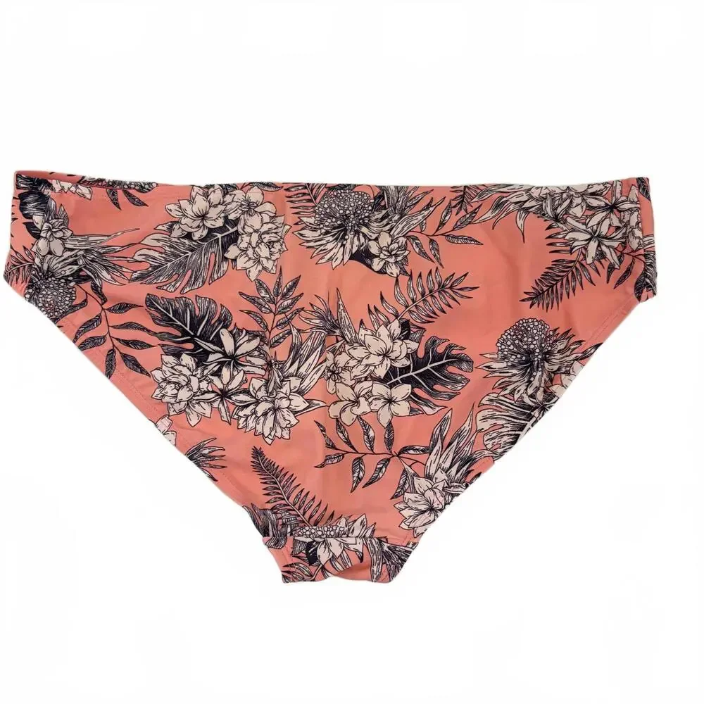 Motherhood Maternity | 2‎ Piece Strappy Tankini Peach Purple Floral Size XL